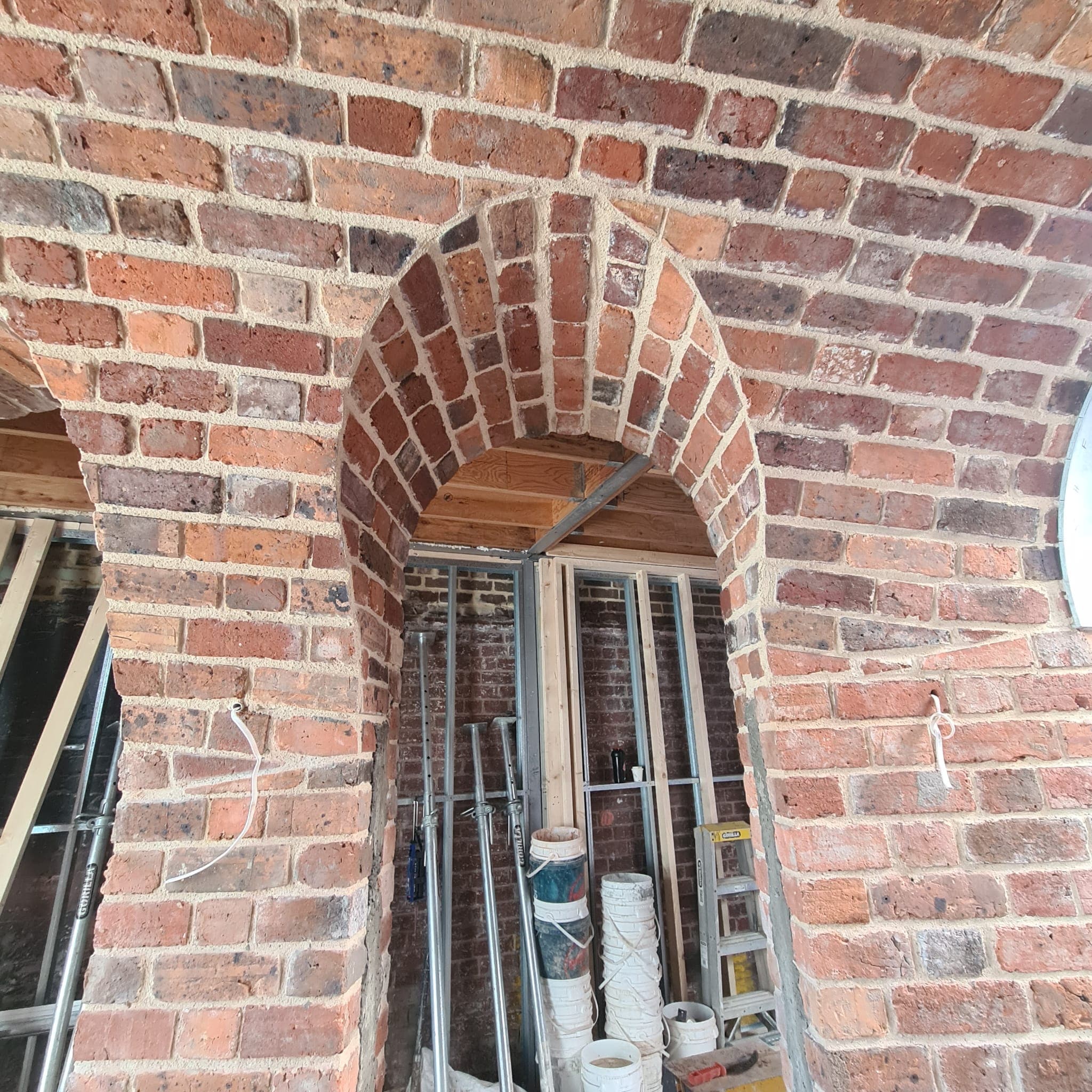 Hand-laid brick vaulted ceiling in a Fitzroy residence by Goodwin Bricklaying
